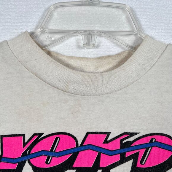 Yoko Racewear Long sleeve 100% Cotton XL VTG 90s Distressed Graphic Print Logo - Picture 12 of 16